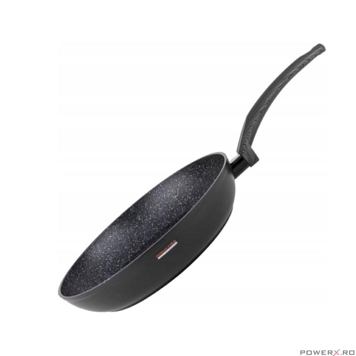 Tigaie din aluminiu, 24cm, manere din bachelit in imitatie de lemn, cu