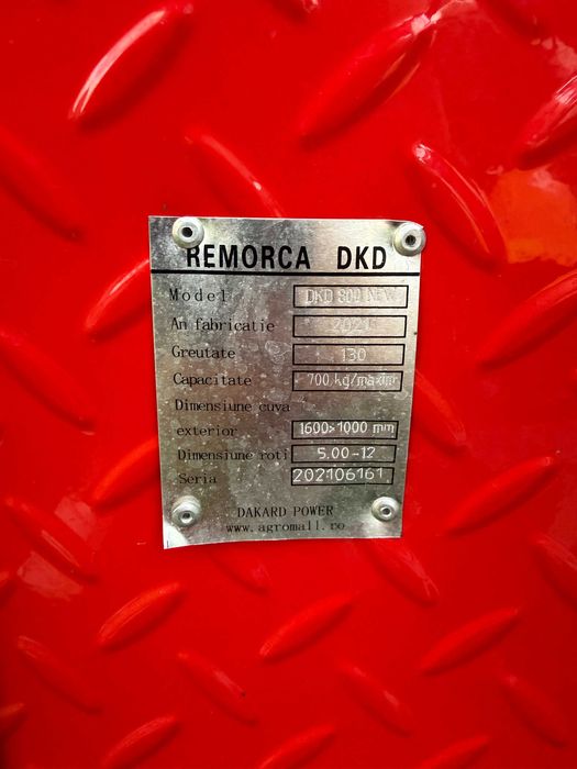 Motocultor O'Mac MC8000 8 CP (252 cc) + Remorcă DKD + freze / pachet complet, stare excelentă