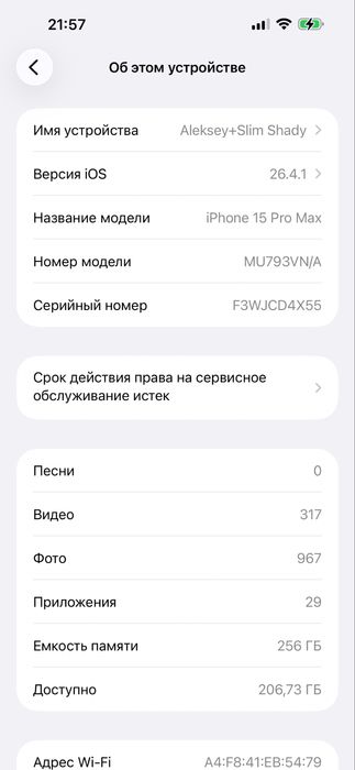 Продаю iphone 15 pro Max 256 gb