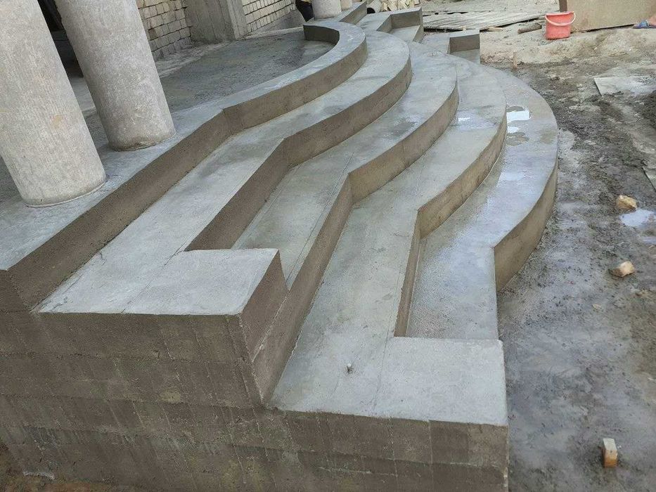 Beton zina quyish xizmati | Заливка бетонной лестницы