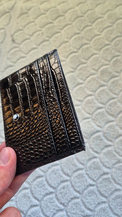 Cardholder Montblanc din piele lucioasa