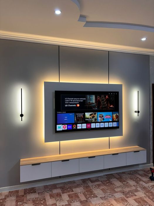 Установка телевизор кронштейн на стену