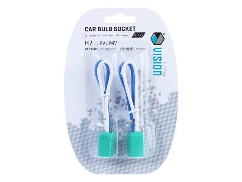 фасунга за крушка h7, права, керамика, кабел 15 см., 2 бр. 58901 ...