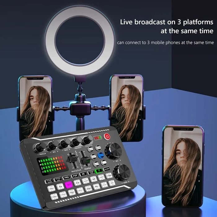 Mixer audio placa de sunet cu Bluetooth și efecte de sunet