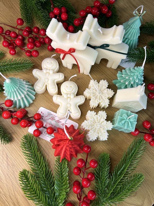 Коледни соеви свещи