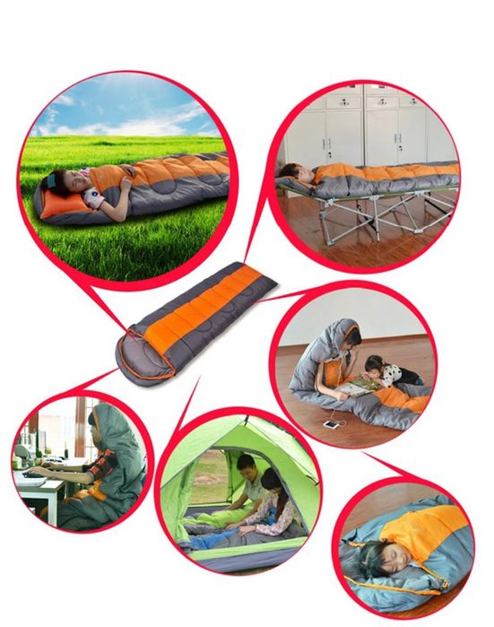 Теплый Спальный мешок 210×75 см, вес 3 кг