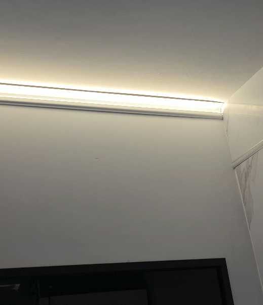 Декоративен LED Корниз за Таван – Алуминиев Профил за LED Лента + дифузор (капаче) пръчка 2 метра