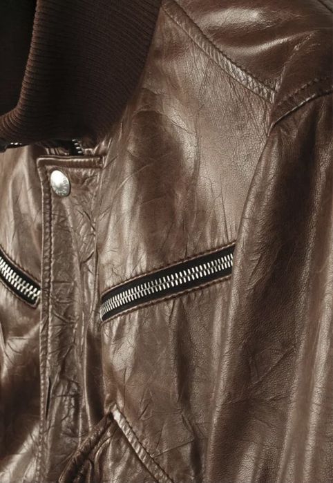 Geaca de piele Dolce & Gabbana ORIGINALA, Autentica Maro