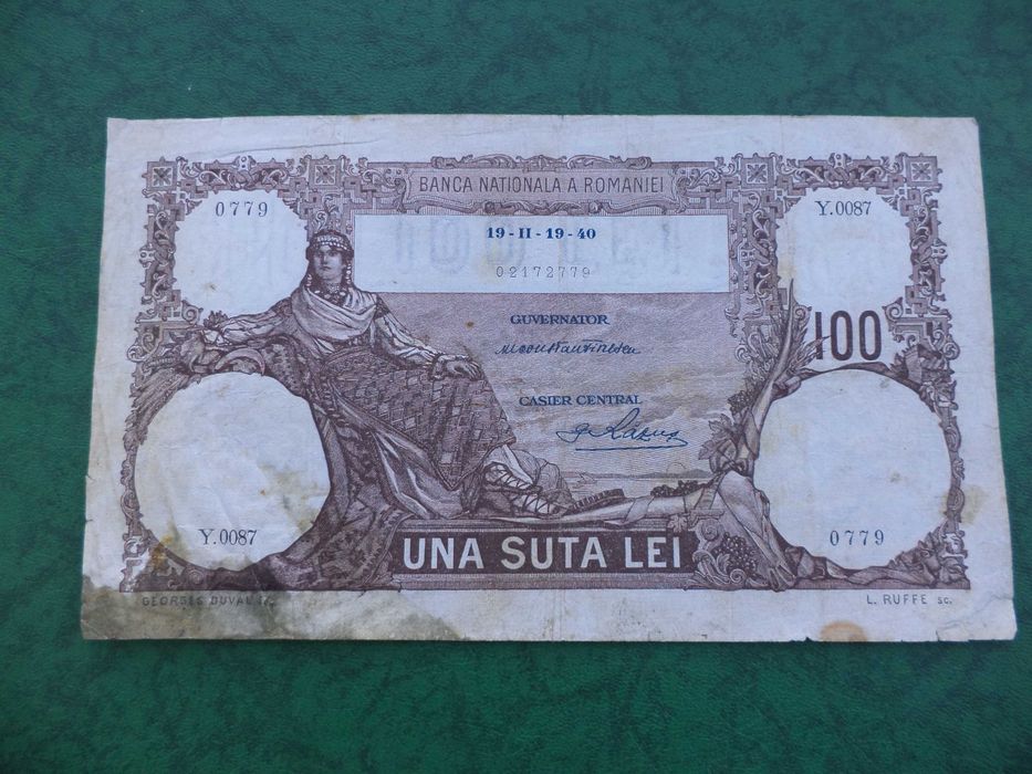 Bancnota veche rara 100 lei 19 februarie 1940