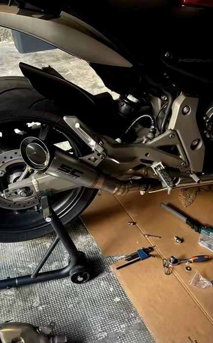 Evacuare mid pipe Honda Hornet PC41 2007-2013 cot intermediar teava legatura finala  NOUA