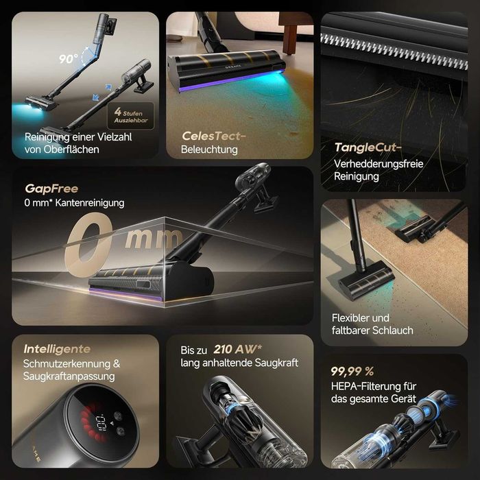 Мощна Вертикална Безкабелна Прахосмукачка за Килими Dreame V20 Pro-A