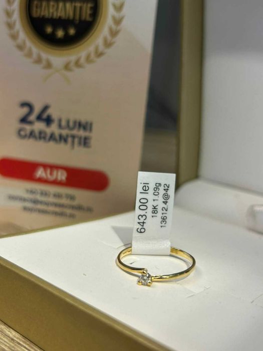 Inel Aur 18K (ag42 b.13612) GARANTIE 24 LUNI