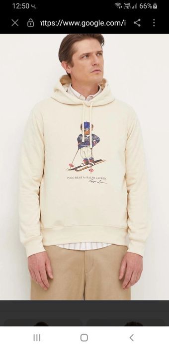 POLO Ralph Lauren Bear Hoodie Mens Size M НОВО! ОРИГИНАЛ! Мъжки Суичър