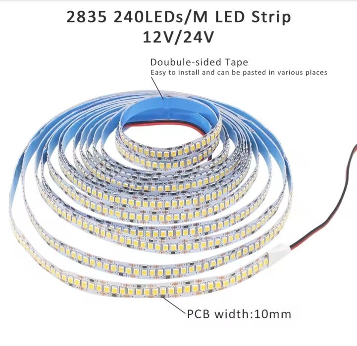 Banda led 24V SMD2835, lungime 5m, 240 led/m