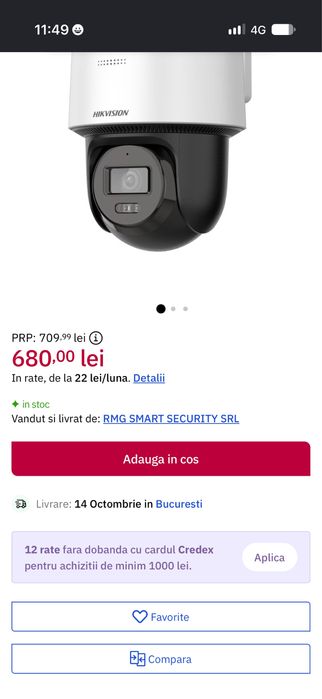 Camera rotativa 4MP  HIKVISION