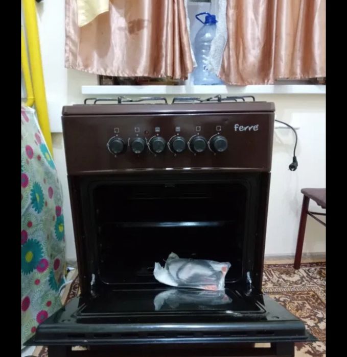 Надежная газовая плита Fere Коричневая Новая