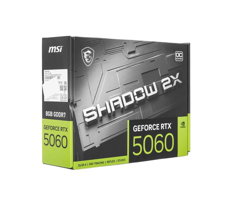 - Видеокарта MSI RTX 5060 SHADOW 2X 8GB (912-V537-064)