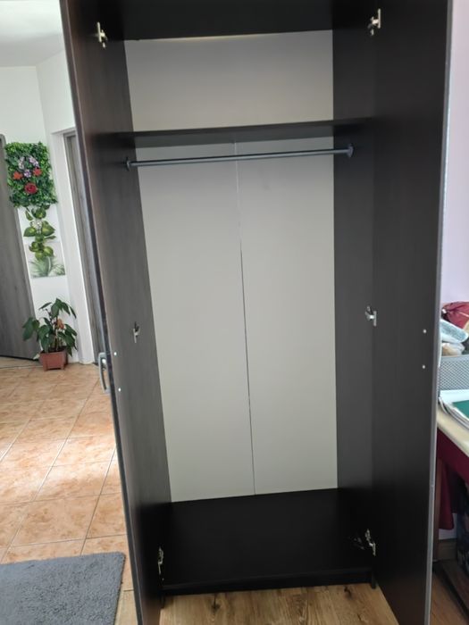 Dulap haine/Garderobă 2 uși – Wenge – Stare Excelentă (205x80x52 cm)