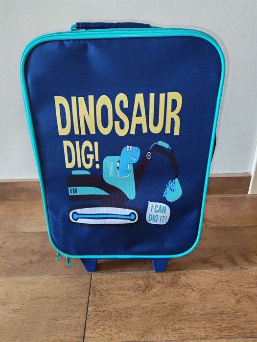 Valiza troller copii cu rucsac și săculeț nou