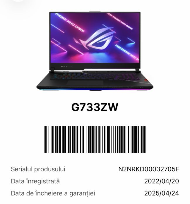 Asus ROG Strix G733ZW