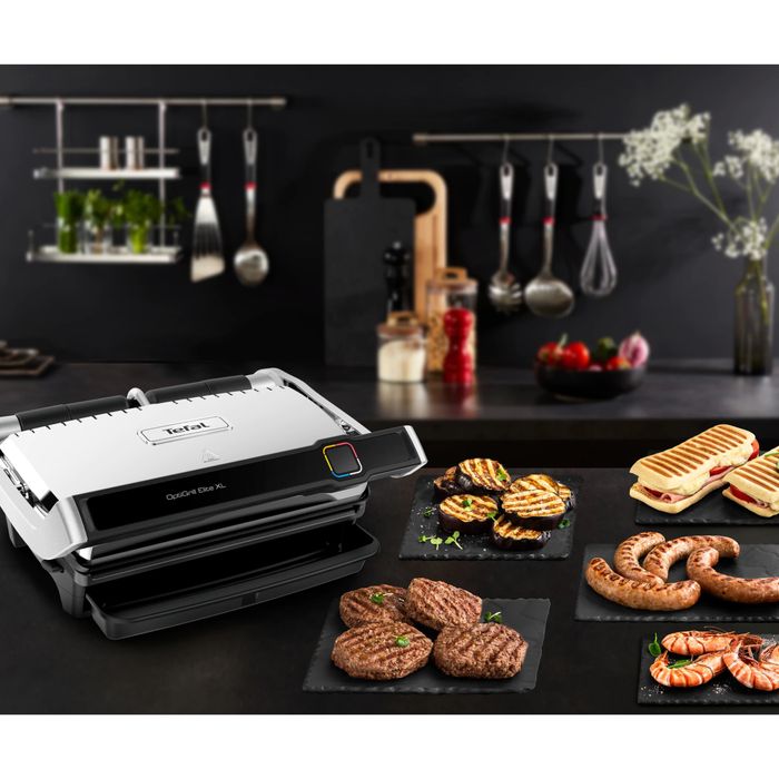 Нов Грил скара Tefal OptiGrill Elite XL (GC760D12) 2200W