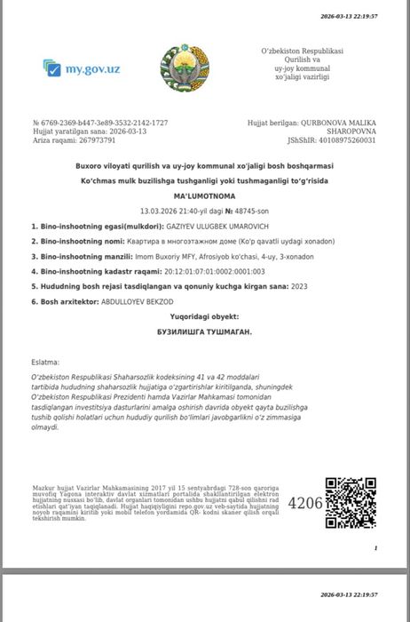 Kvartira sotiladi 2-xonali