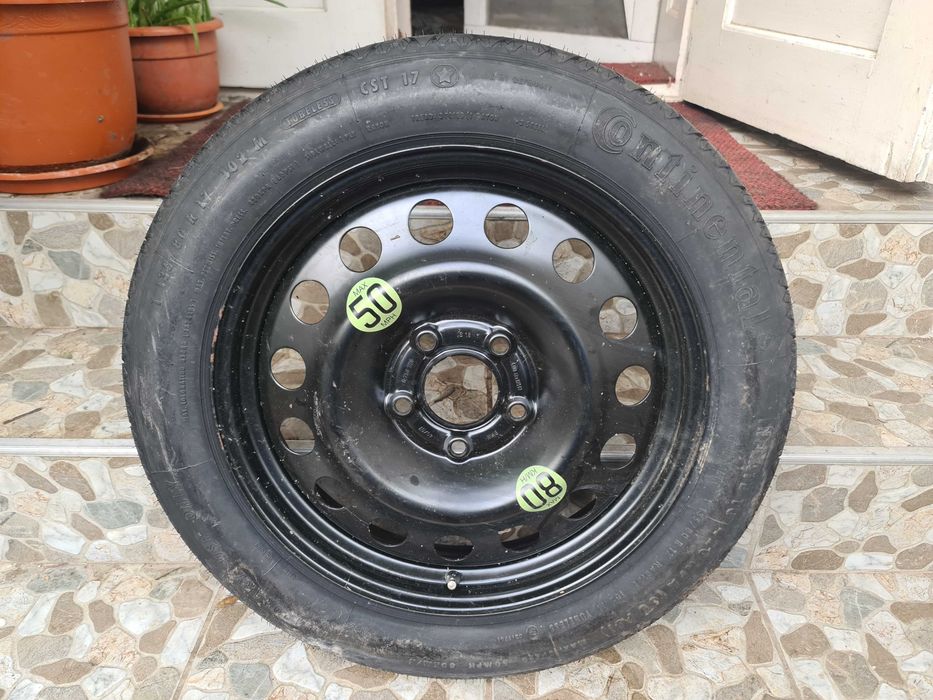 Roata de rezerva ingusta Slim BMW 17" 5x120 E90 E60 E87 E46 E91 E92 - originala, nefolosita