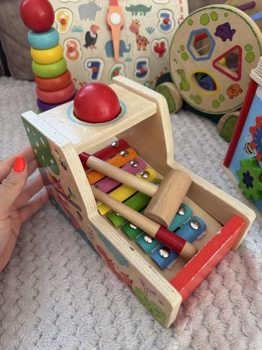 Лот дървени играчки