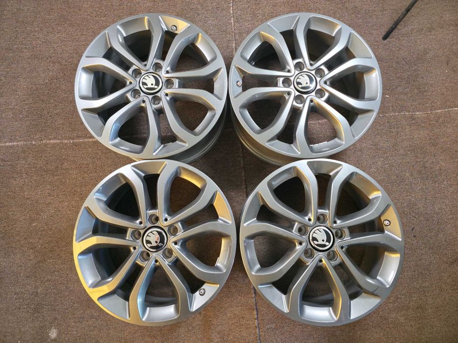 4 Jante Aliaj 5x112 17'' 7J ET 48.5 - OE VW Golf Passat Touran Sharan Caddy T-Roc Tiguan / Skoda Octavia Superb Yeti Karoq