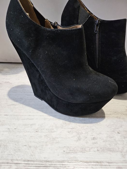 Боти еко велур, обувани броени пъти