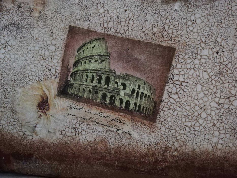 Ретро куфар декориран ВИНТИДЖ декупаж, ръчна изработка