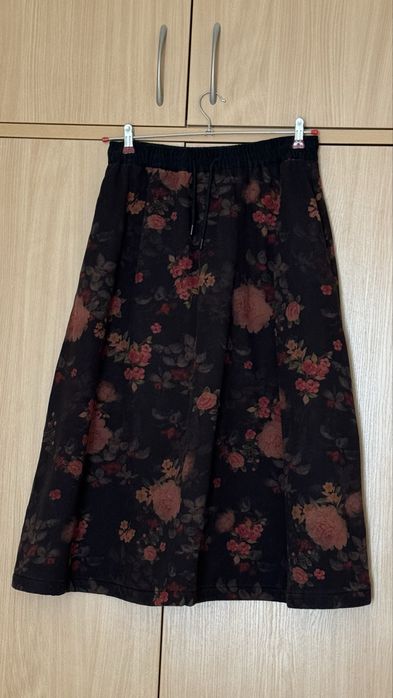 Зимна пола Gang, one size, капитониран плат, черна на цветя