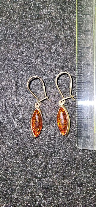 Сребърни бижута пр.925 с кехлибар