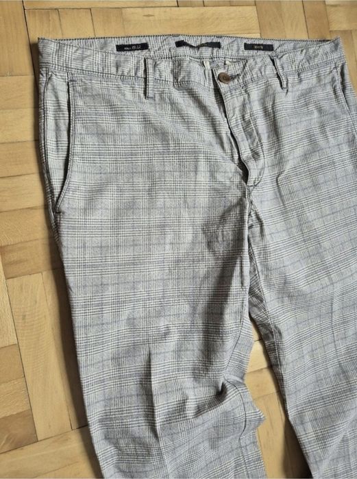 Pantaloni bărbați Alberto, Model ROB Cool Check, Slim Fit, W34/L32