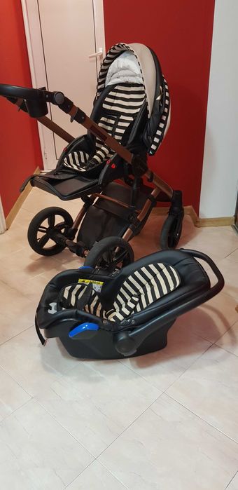 Бебешка количка 3 в 1 DaDa Paradiso Stars Gold