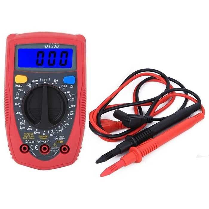 Дигитален мултиметър DT33D – Компактен измервателен уред с LCD дисплей