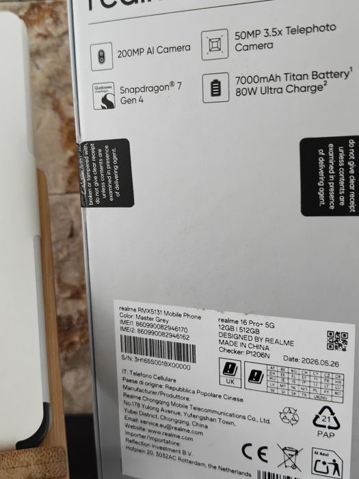 Realme 16 Pro Plus 12/512 gb  Nou