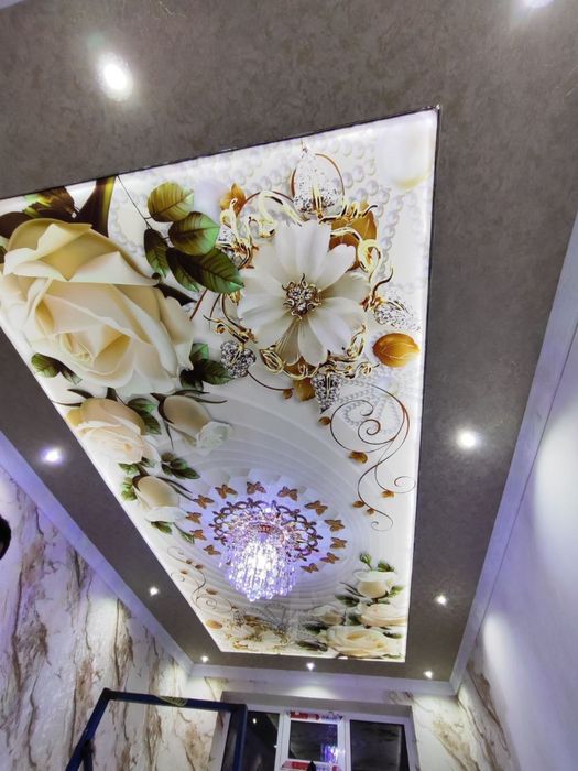 Натяжной потолок ва фото обой хизматлари