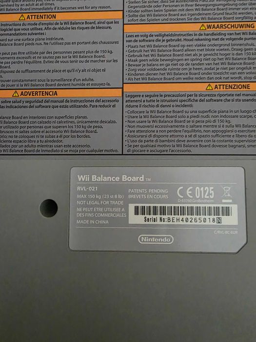 Placa fitness balanceboard Wii Nintendo