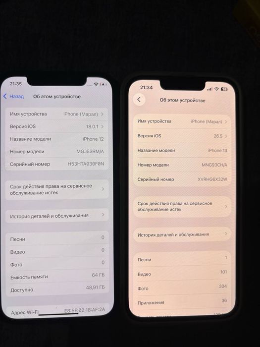 Iphone 12 и Iphone 13
