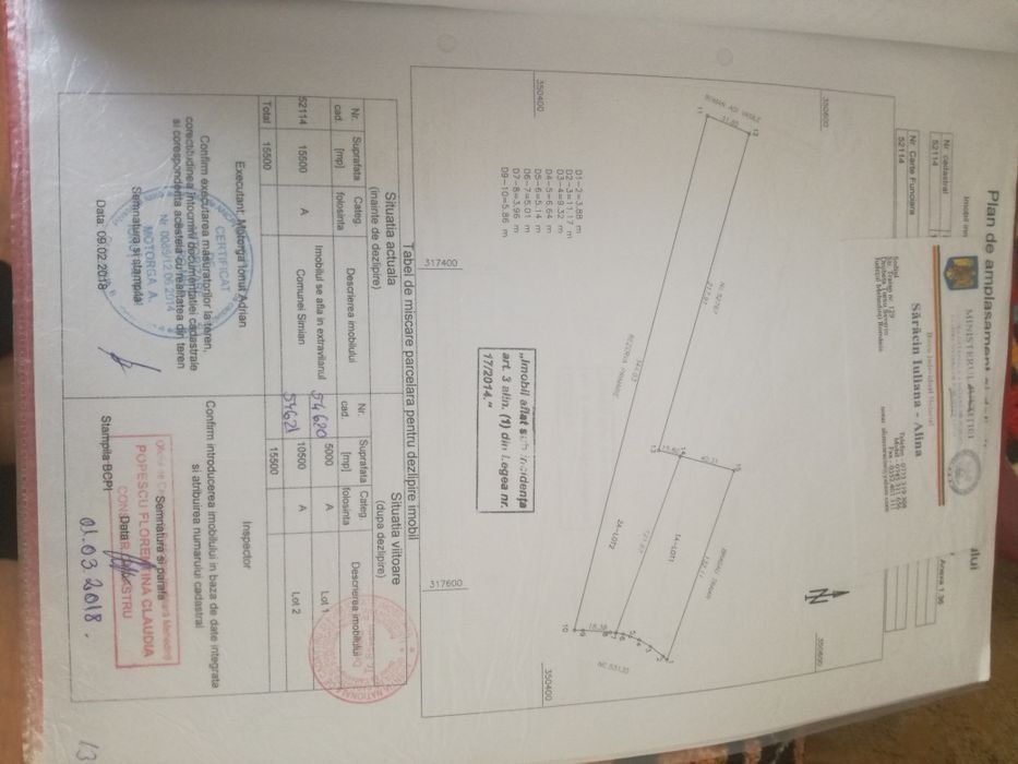 Dau spre vânzare doua parcele teren agricol extravilan.