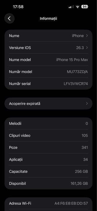 Iphone 15 pro max 256 gb