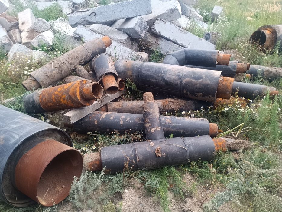 Трубы ППУ, ПНД водопровод, теплотрасса, отводы, тройники,