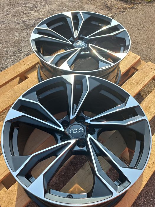 19 Audi RS25 8.5j et35 A4 A5 A6 A7 A8 Q3 Q5 Q7 Black Polish Чисто Нови