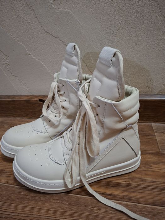 Rick owens geobasket white кроссовки