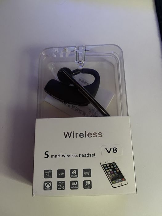 Cască Bluetooth V8 Business - NOUĂ - Handsfree Wireless, Autonomie mare