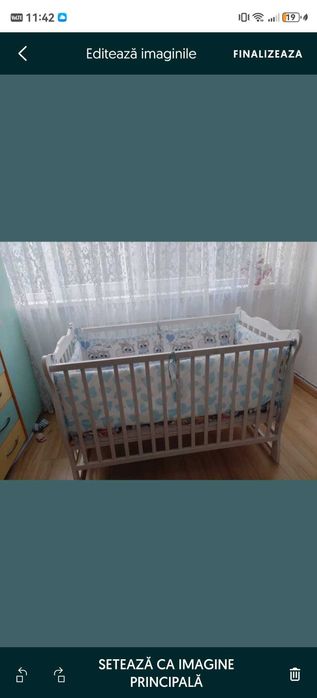 Patut bebe lemn masiv nou