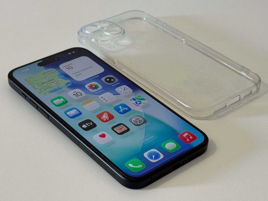 Бартер! iPhone 15 Plus Black (Черен) 87% Батерия!