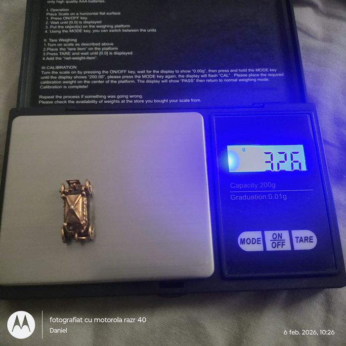 Pandantiv aur 9K caleașcă – bijuterie fină, model rar