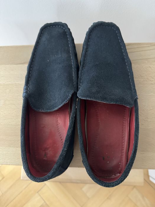 Mocasini bleumarin piele întoarsă